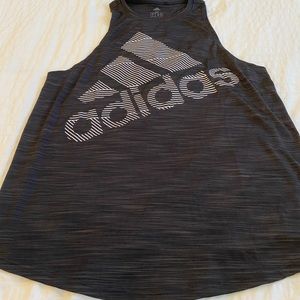 Dark grey/black adidas athletic tank top